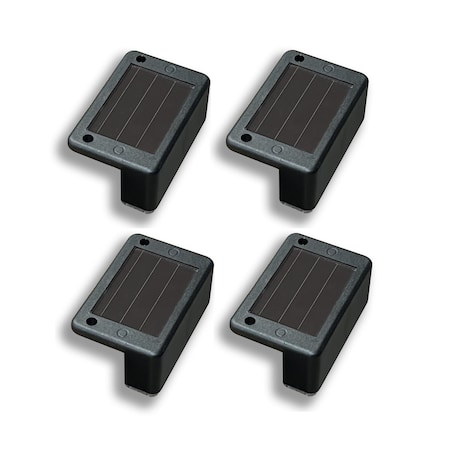 Maxsa Innovations Solar-Powered LED Deck Lights - Black 47331-BK